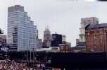 baltimore's skyline as seen from orioles park at camden yards stadium